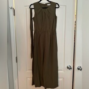 Calvin Klein Olive Green Sleeveless Jumpsuit